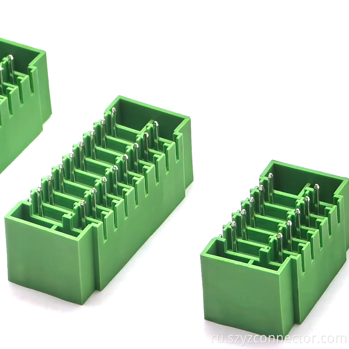 Pluggable Terminal Blocks Male Green Bent Corner with Lug 2*5P/2*8P/2*12P